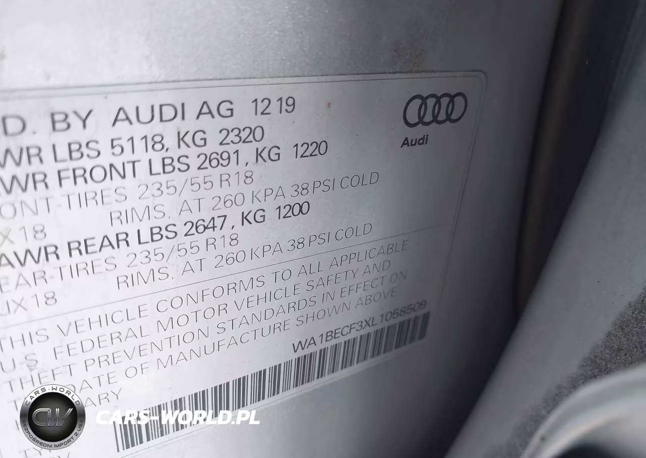 2020 Audi Q3 Premium Plus 45 Tfsi Quattro Tiptronic VIN:WA1BECF3XL1058509 - 9