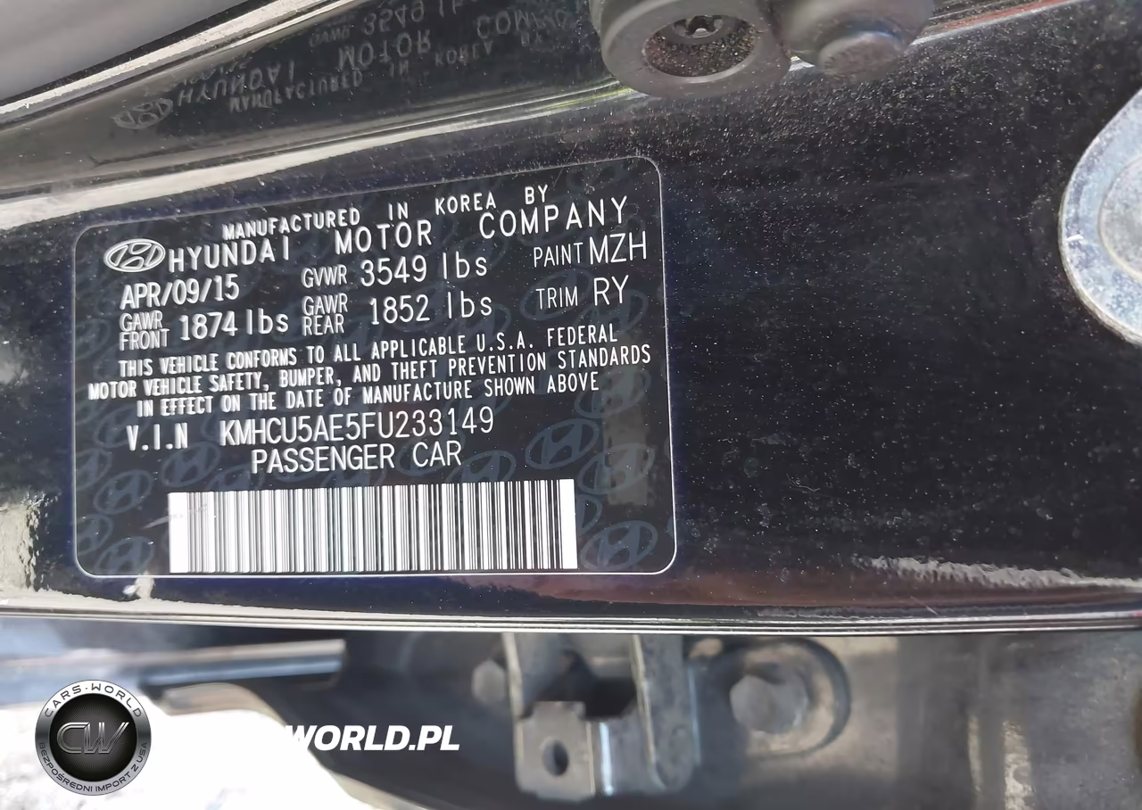 2015 Hyundai Accent Sport VIN:KMHCU5AE5FU233149 - 9