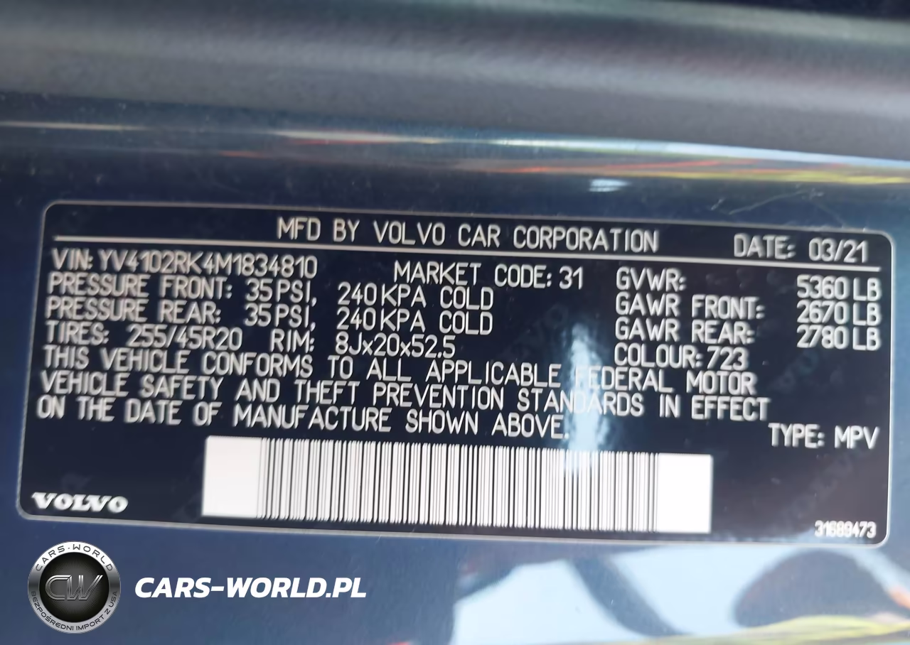 2021 Volvo Xc60 T5 Momentum VIN:YV4102RK4M1834810 - 9