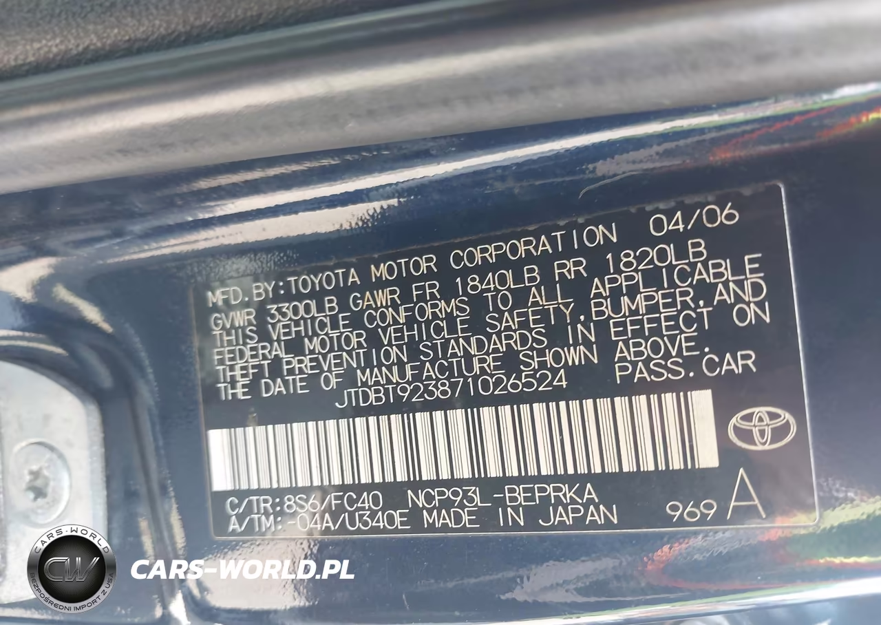 2007 Toyota Yaris VIN:JTDBT923871026524 - 9