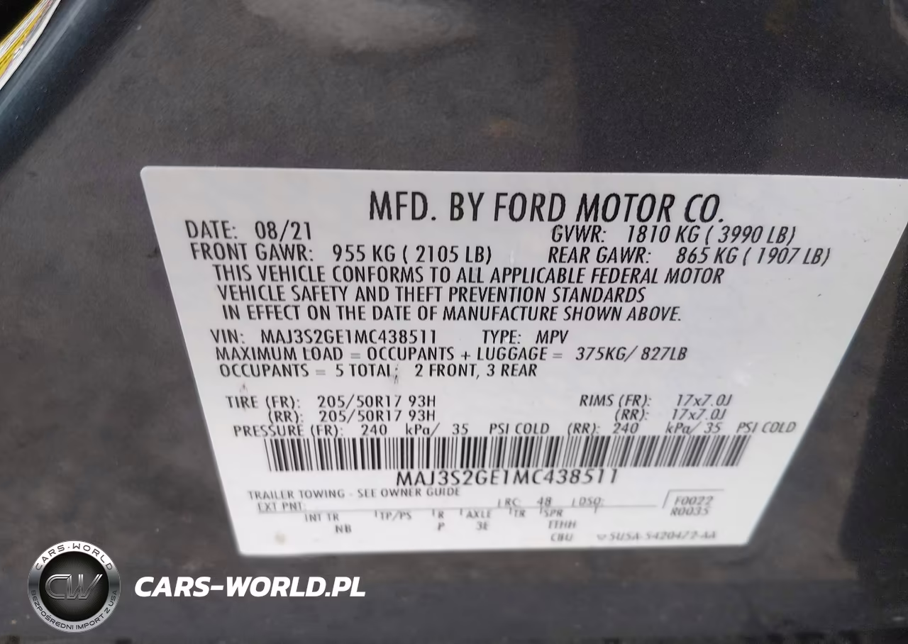 2021 Ford Ecosport Se VIN:MAJ3S2GE1MC438511 - 9