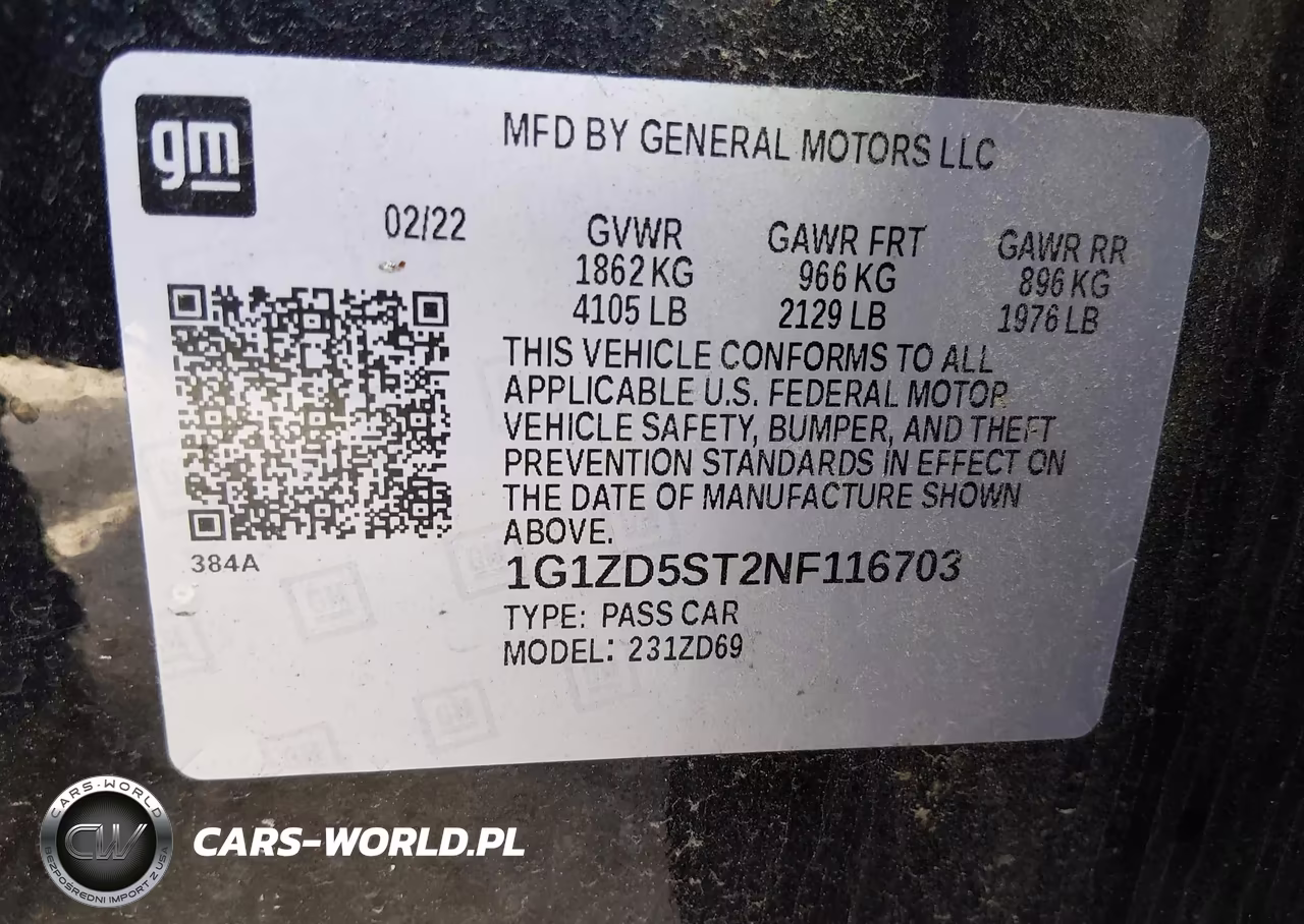 2022 Chevrolet Malibu Fwd Lt VIN:1G1ZD5ST2NF116703 - 9