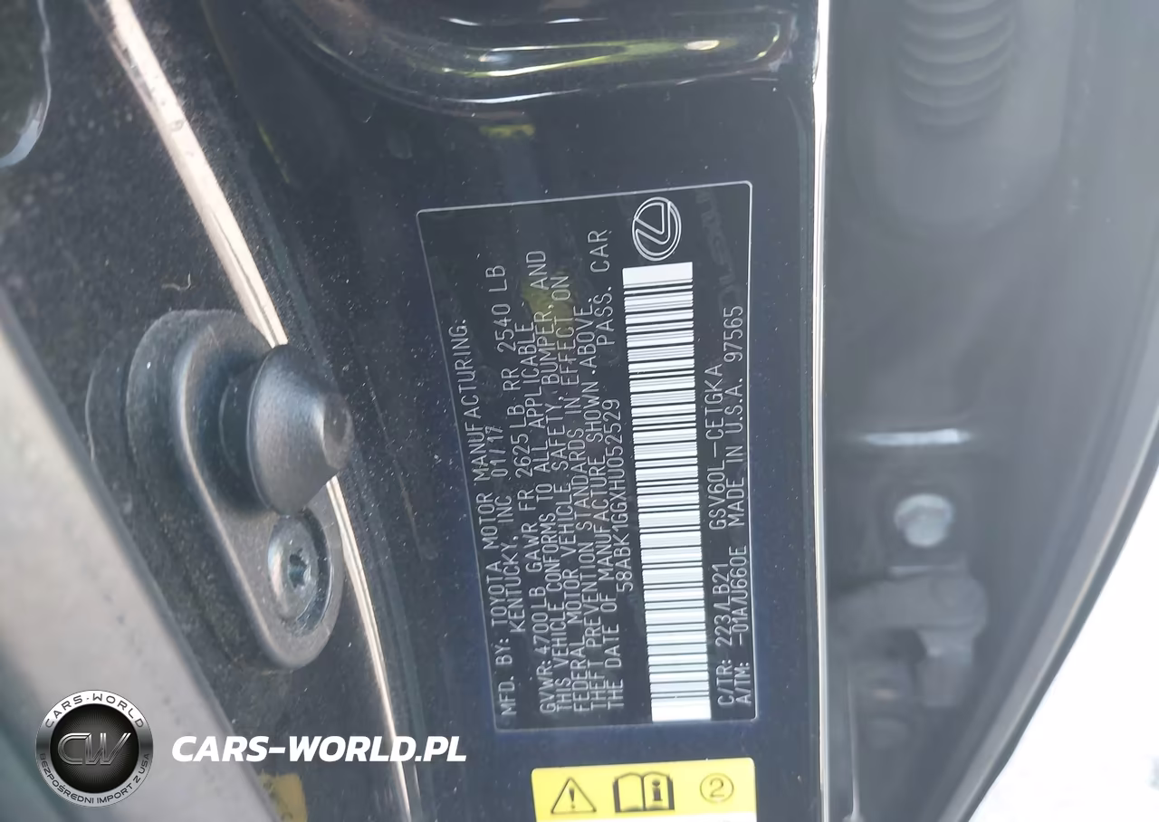 2017 Lexus Es 350 VIN:58ABK1GGXHU052529 - 9