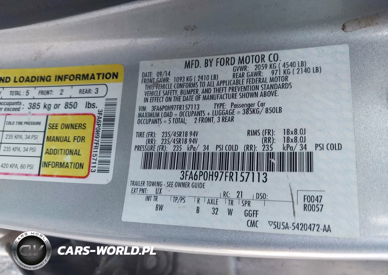 2015 Ford Fusion Se VIN:3FA6P0H97FR157113 - 9