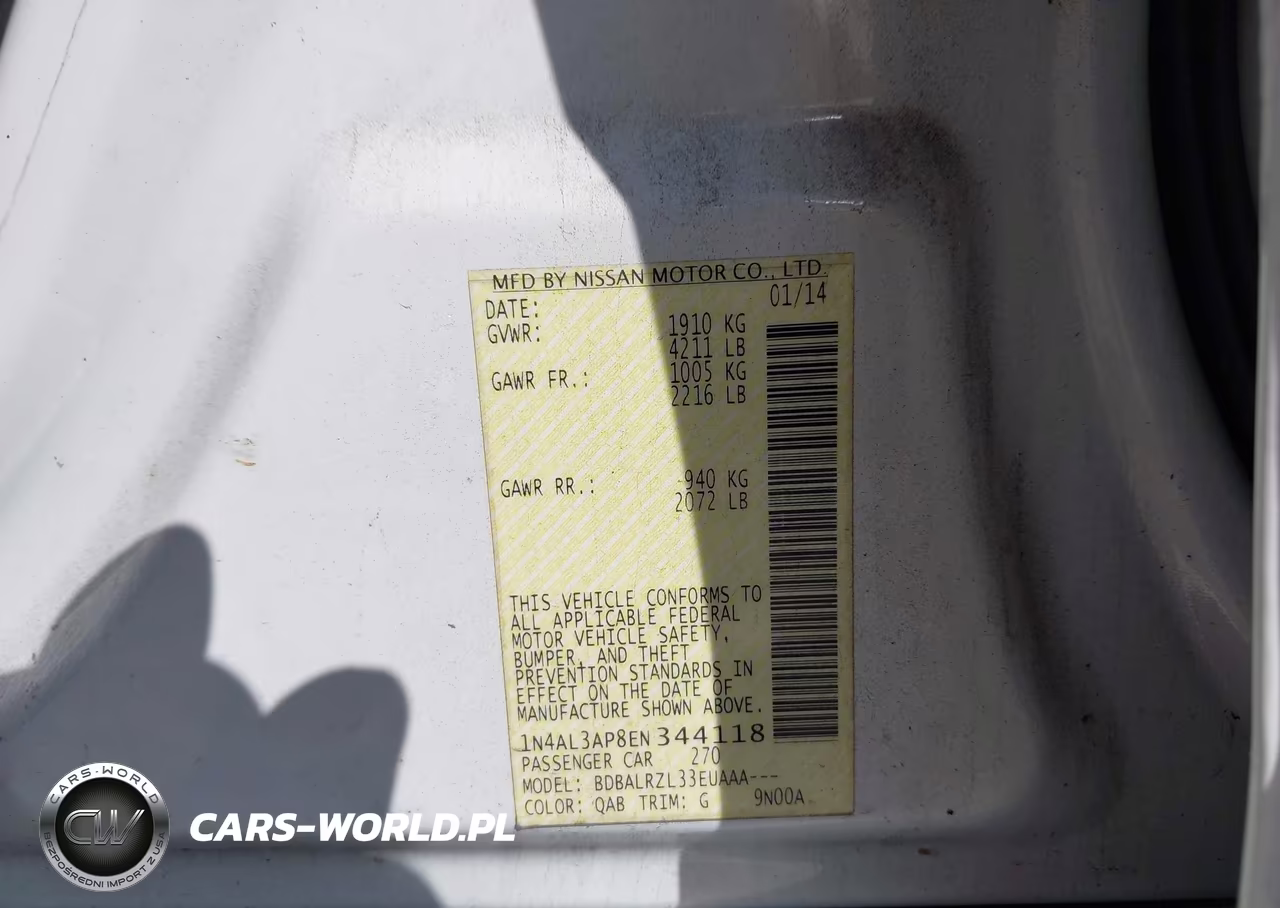 2014 Nissan Altima 2.5 S VIN:1N4AL3AP8EN344118 - 9