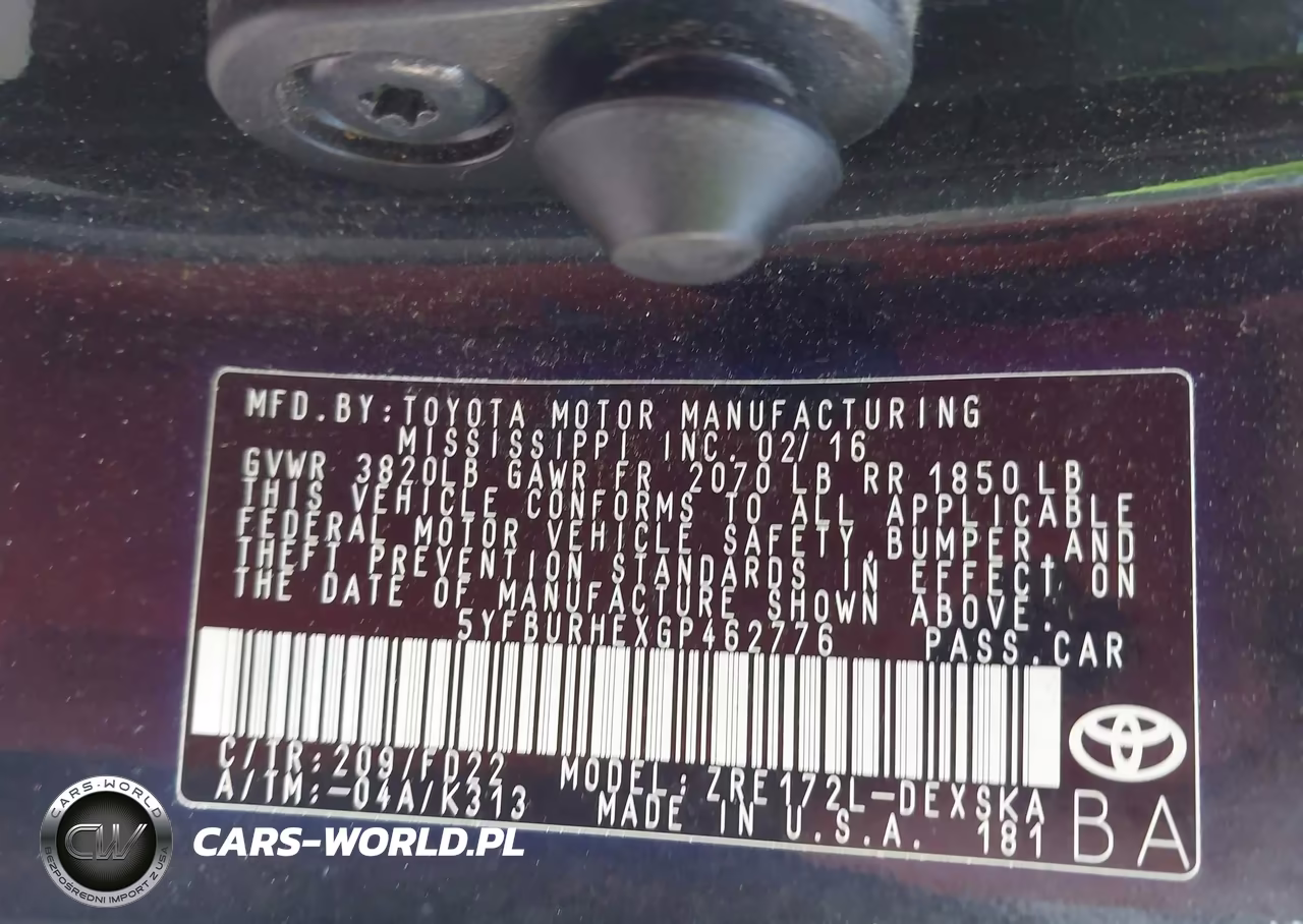 2016 Toyota Corolla S Plus VIN:5YFBURHEXGP462776 - 9