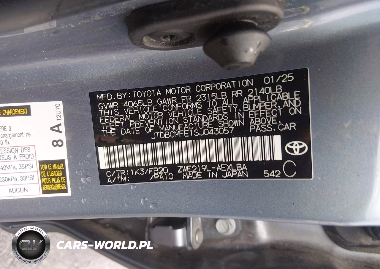 2025 Toyota Corolla Hybrid Le VIN:JTDBCMFE1SJ043057 - 9