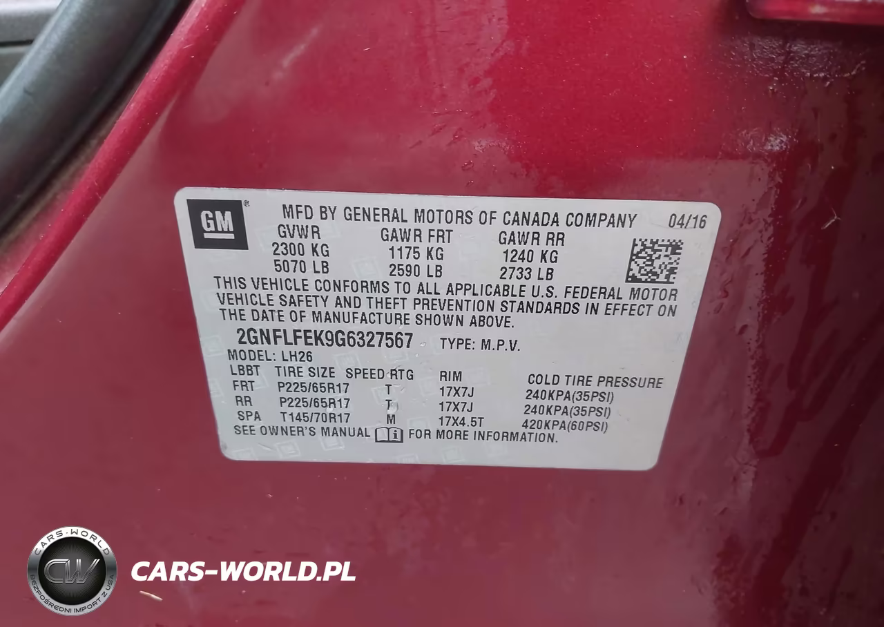 2016 Chevrolet Equinox Lt VIN:2GNFLFEK9G6327567 - 9