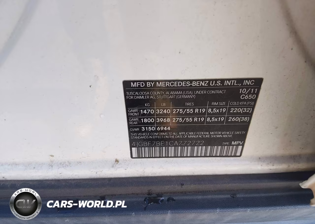 2012 Mercedes-Benz Gl 450 4Matic VIN:4JGBF7BE1CA772722 - 9