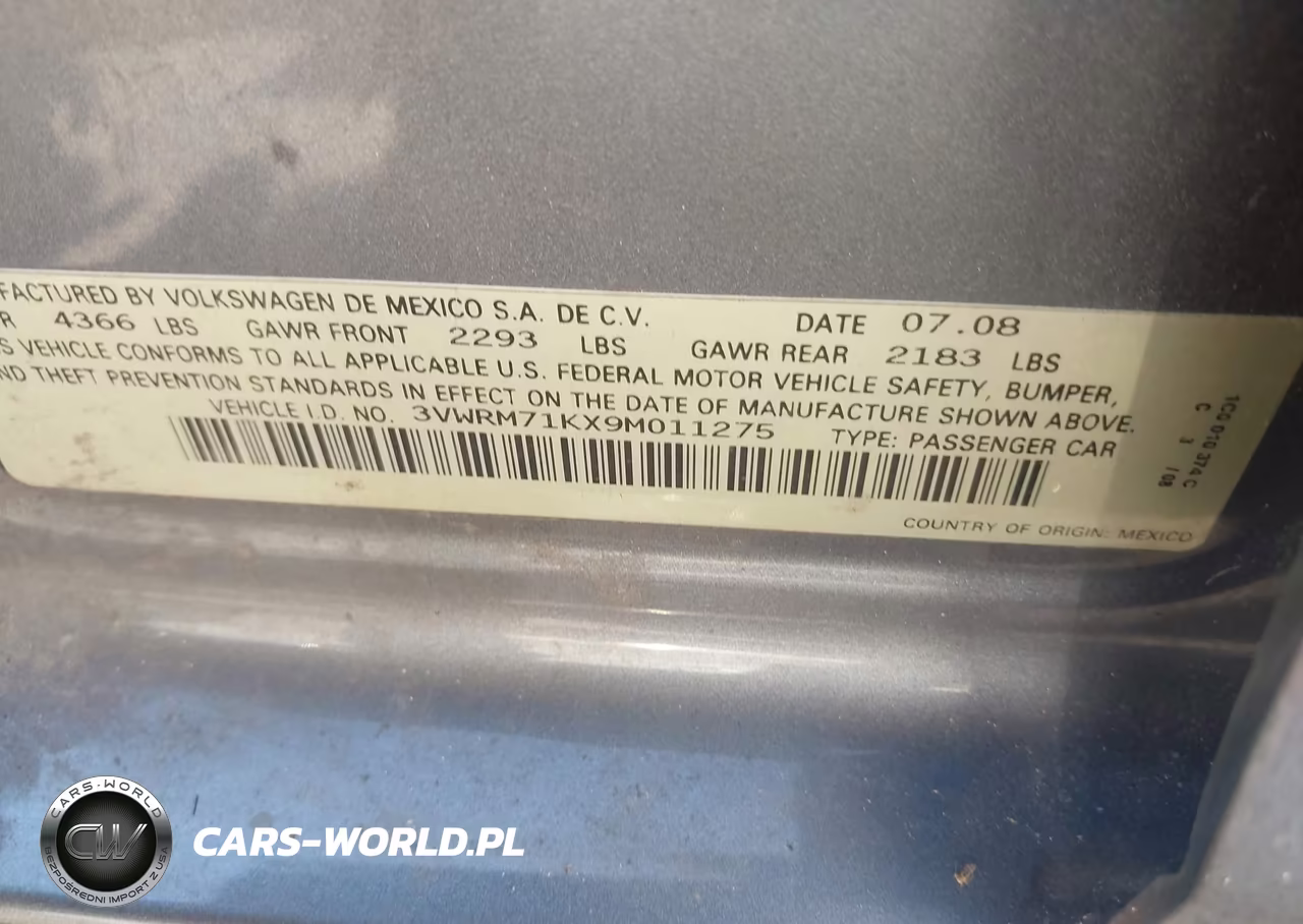 2009 Volkswagen Jetta Se-Sel VIN:3VWRM71KX9M011275 - 9