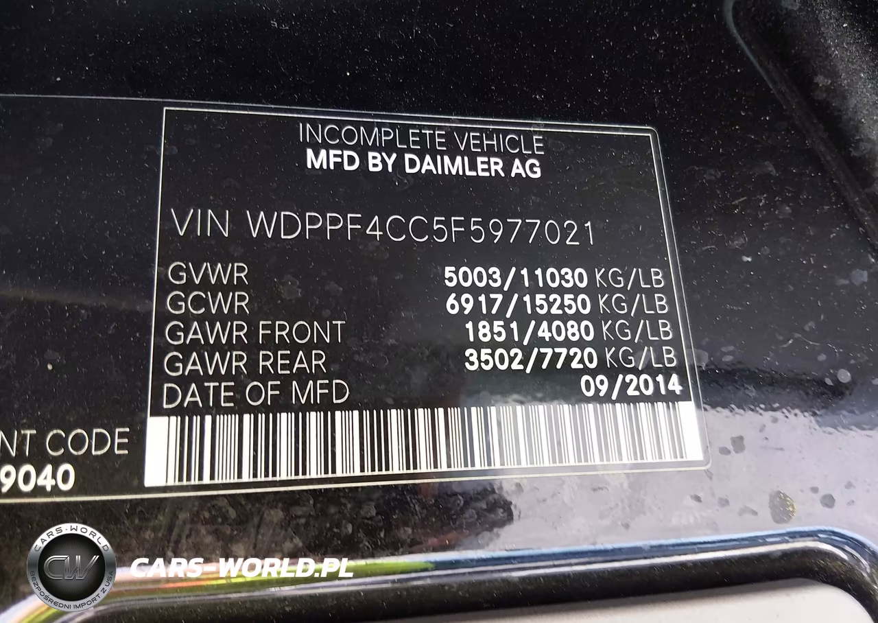 2015 Freightliner Sprinter 3500 VIN:WDPPF4CC5F5977021 - 9