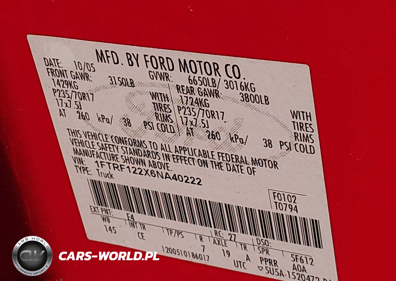 2006 Ford F-150 Stx-Xl-Xlt VIN:1FTRF122X6NA40222 - 9