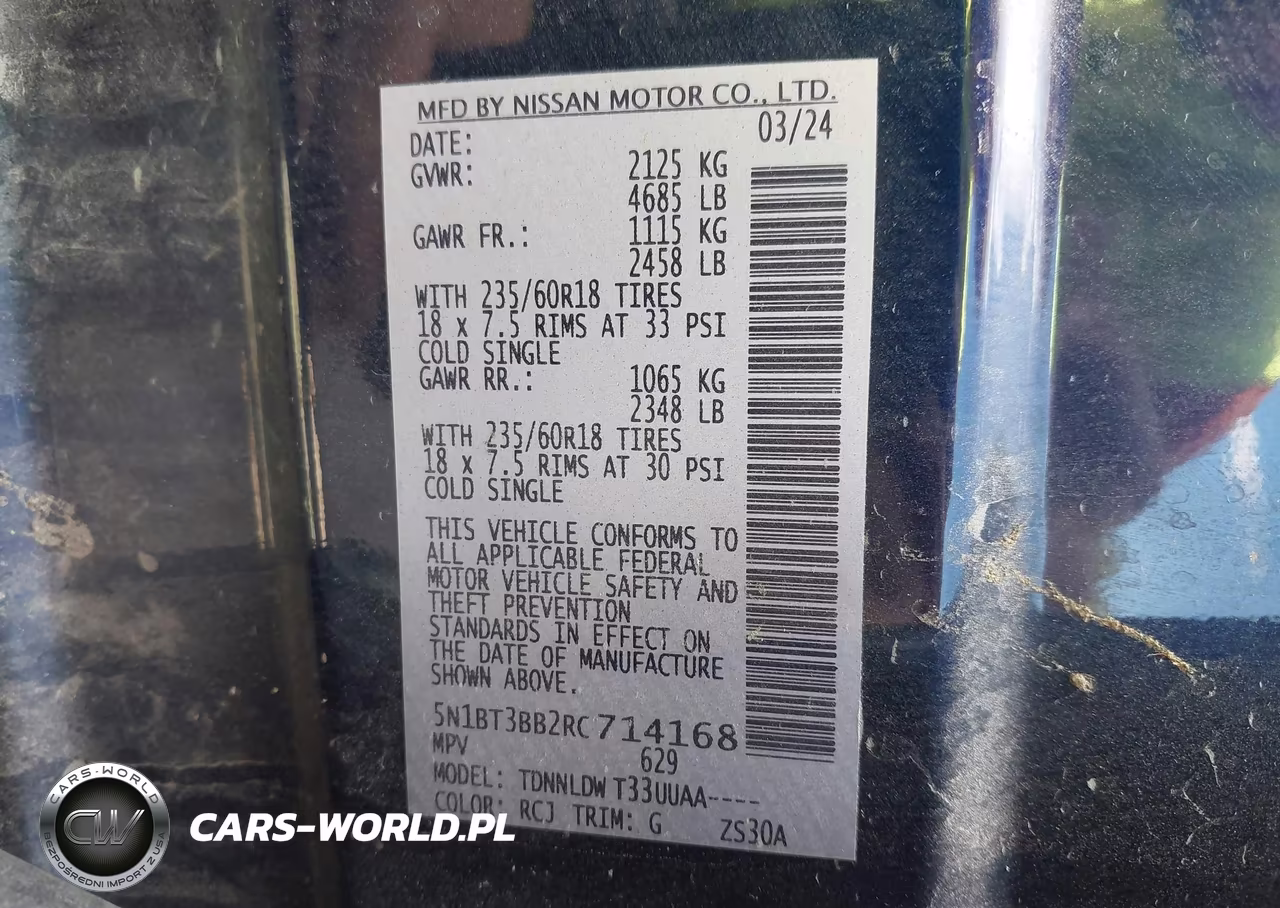 2024 Nissan Rogue Sv Intelligent Awd VIN:5N1BT3BB2RC714168 - 9