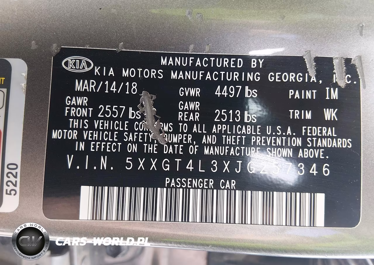 2018 Kia Optima Lx VIN:5XXGT4L3XJG257346 - 9