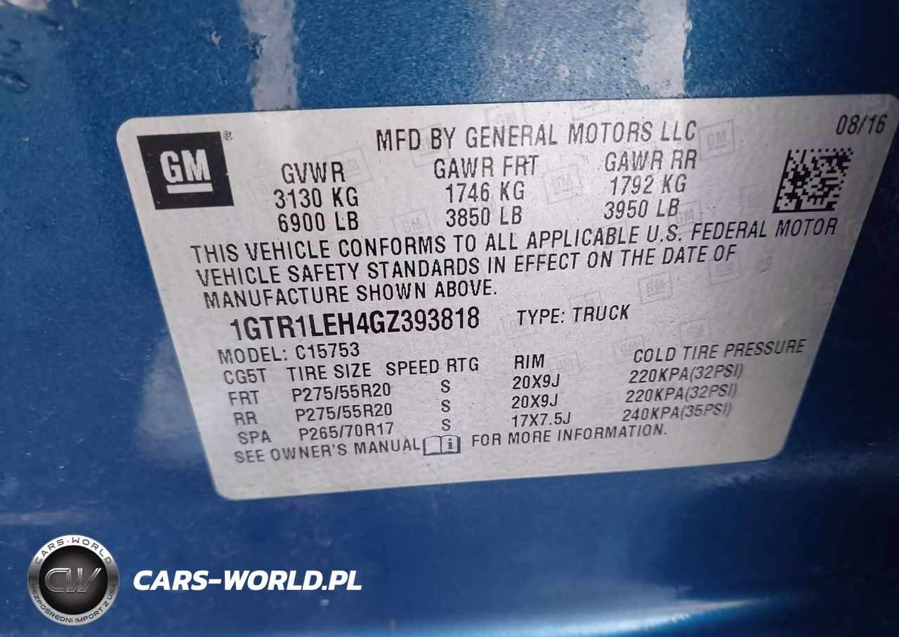 2016 GMC Sierra 1500 VIN:1GTR1LEH4GZ393818 - 9