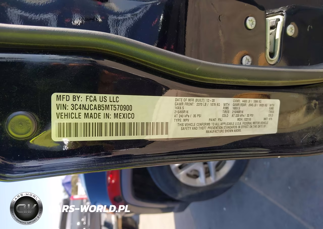 2021 Jeep Compass Sport Fwd VIN:3C4NJCAB5MT570900 - 9