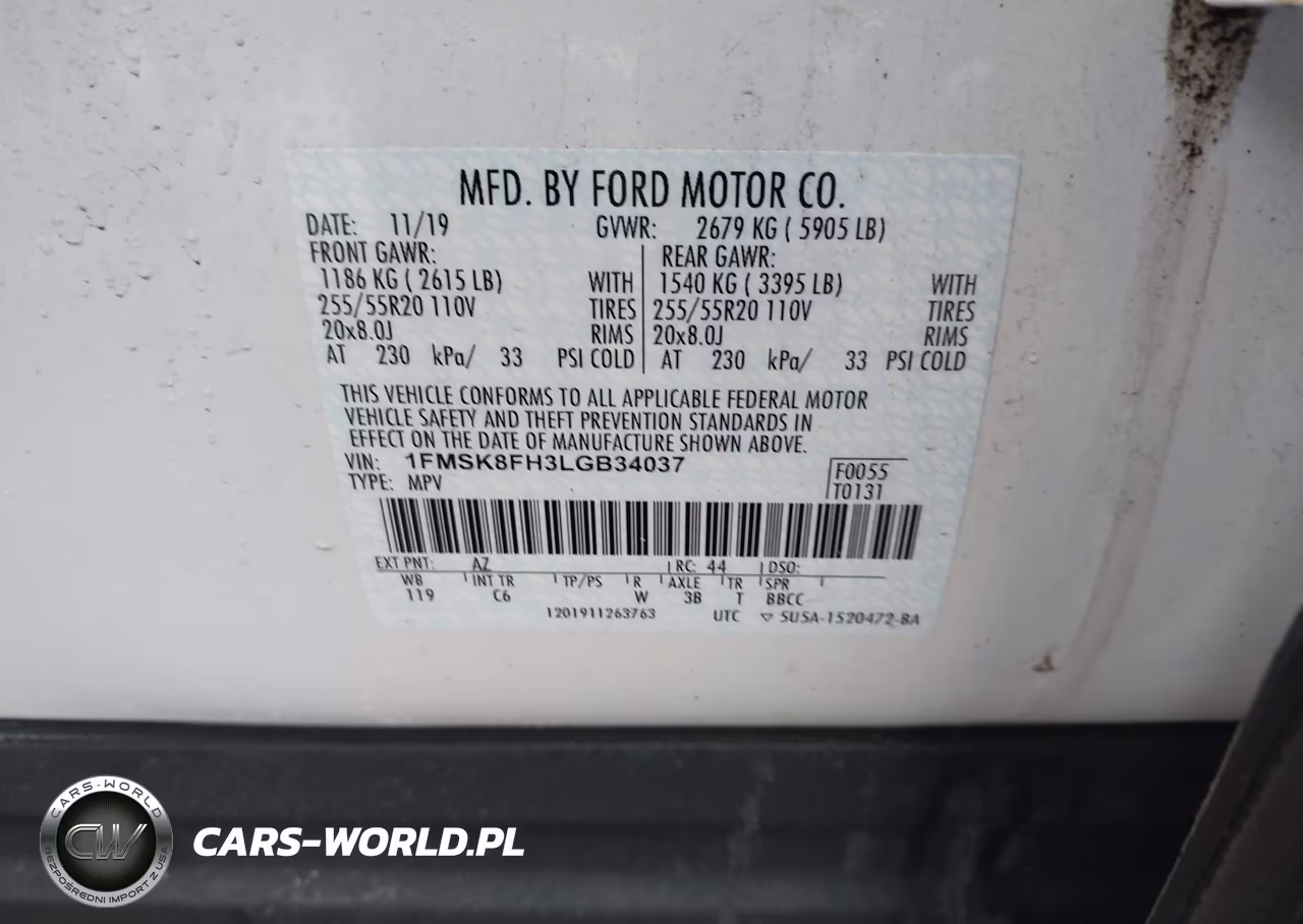 2020 Ford Explorer Limited VIN:1FMSK8FH3LGB34037 - 9