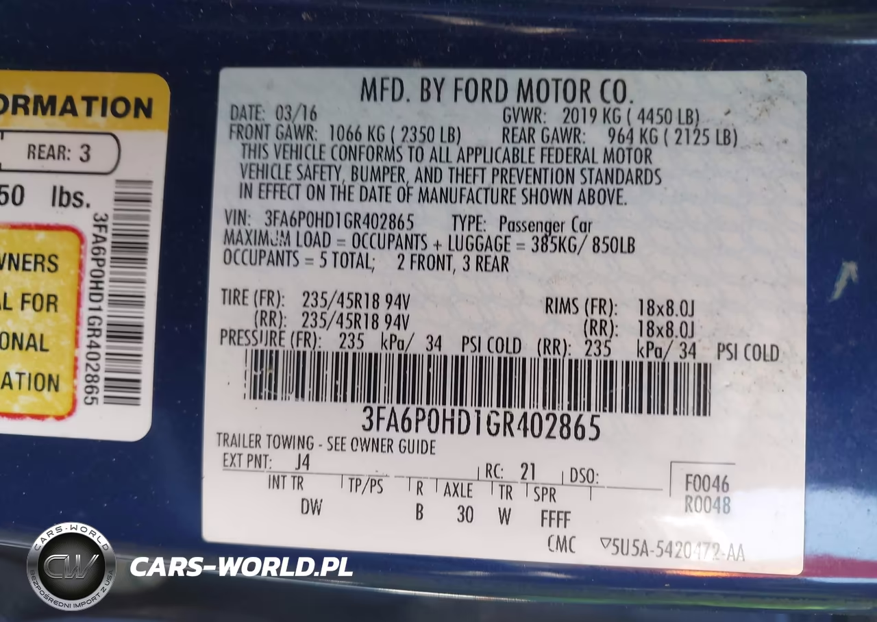 2016 Ford Fusion Se VIN:3FA6P0HD1GR402865 - 9