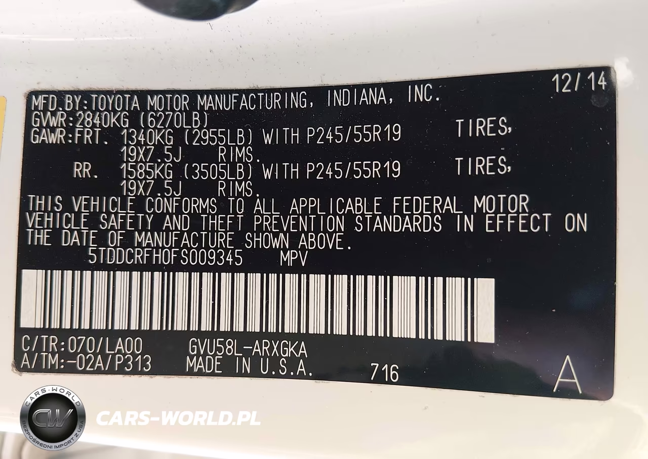 2015 Toyota Highlander Hybrid Limited VIN:5TDDCRFH0FS009345 - 9