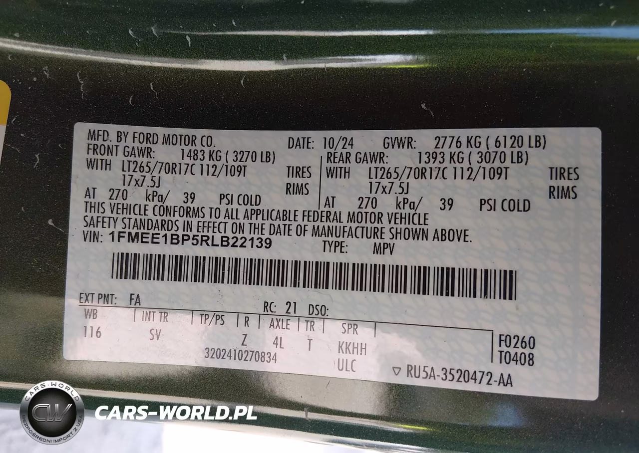2024 Ford Bronco Black Diamond VIN:1FMEE1BP5RLB22139 - 9