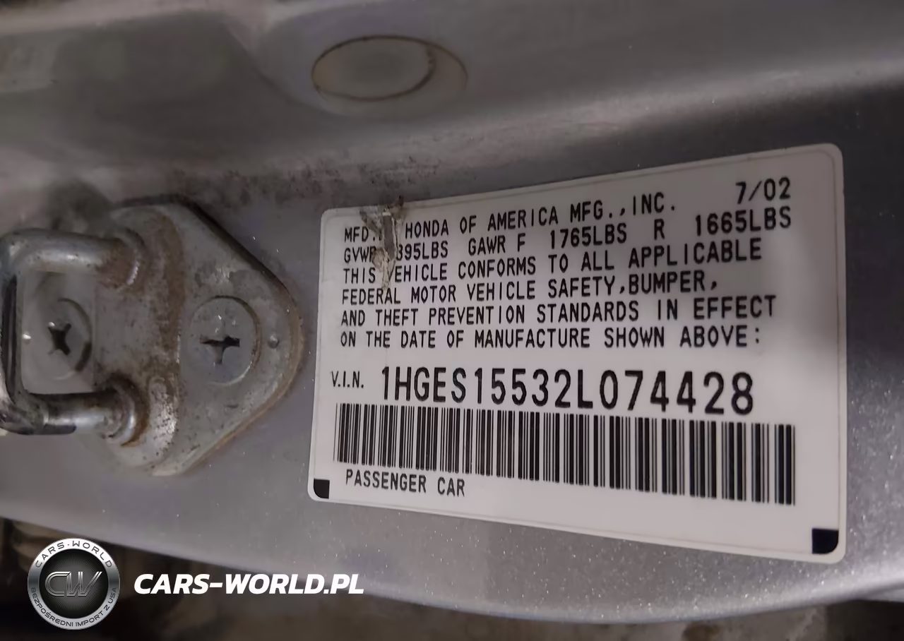 2002 Honda Civic Lx VIN:1HGES15532L074428 - 9