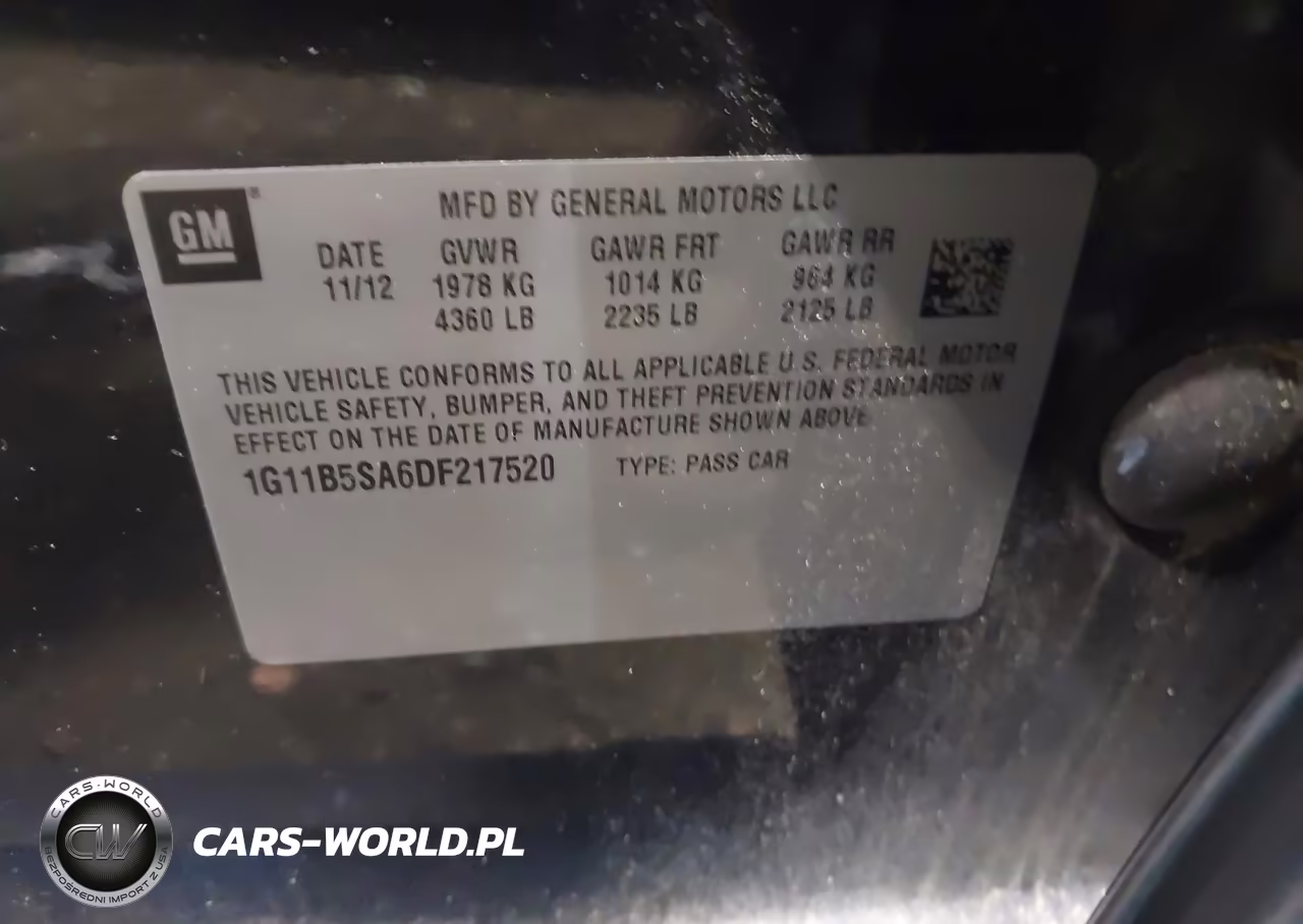 2013 Chevrolet Malibu 1Ls VIN:1G11B5SA6DF217520 - 9