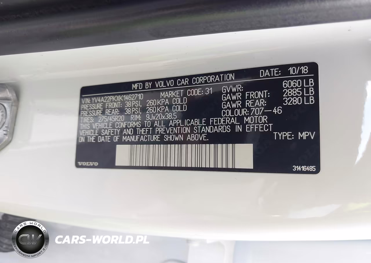 2019 Volvo Xc90 T6 Momentum VIN:YV4A22PKXK1462710 - 9