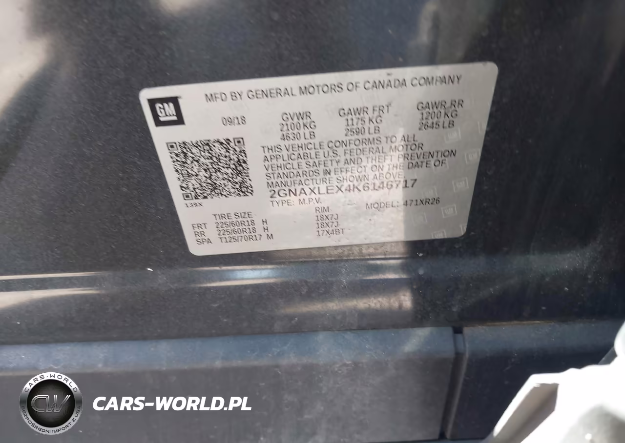 2019 Chevrolet Equinox Lt VIN:2GNAXLEX4K6146717 - 9