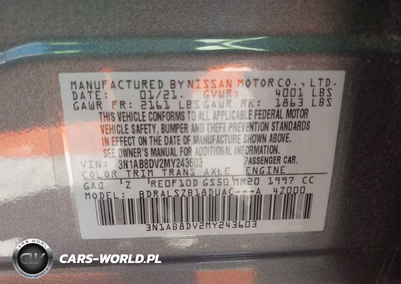 2021 Nissan Sentra Sr Xtronic Cvt VIN:3N1AB8DV2MY243603 - 9