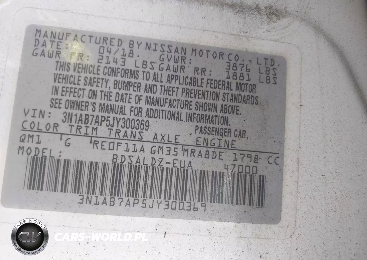 2018 Nissan Sentra Sv VIN:3N1AB7AP5JY300369 - 9