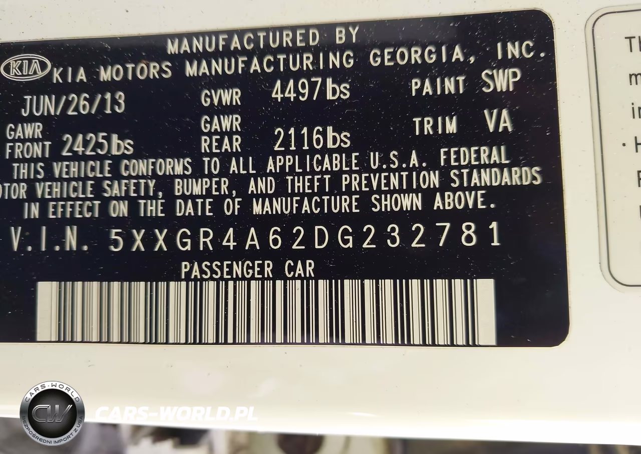 2013 Kia Optima Sx VIN:5XXGR4A62DG232781 - 9