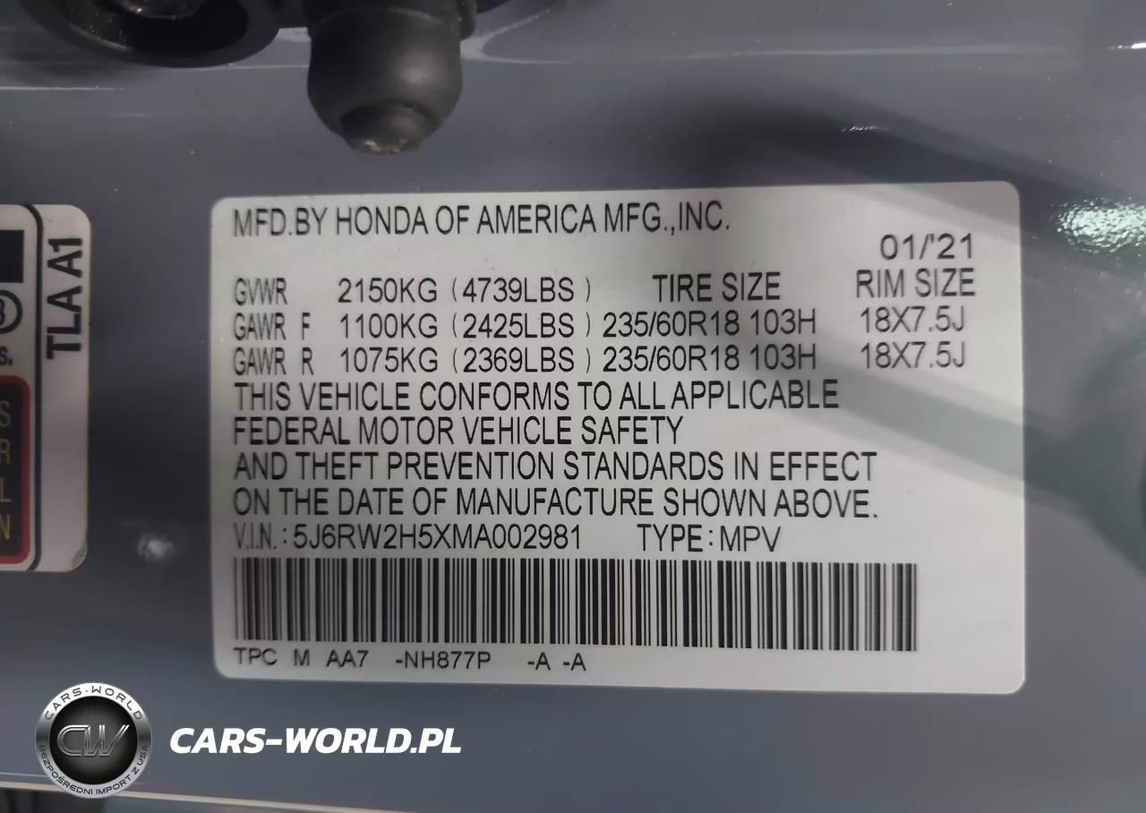 2021 Honda Cr-V Awd Ex VIN:5J6RW2H5XMA002981 - 9