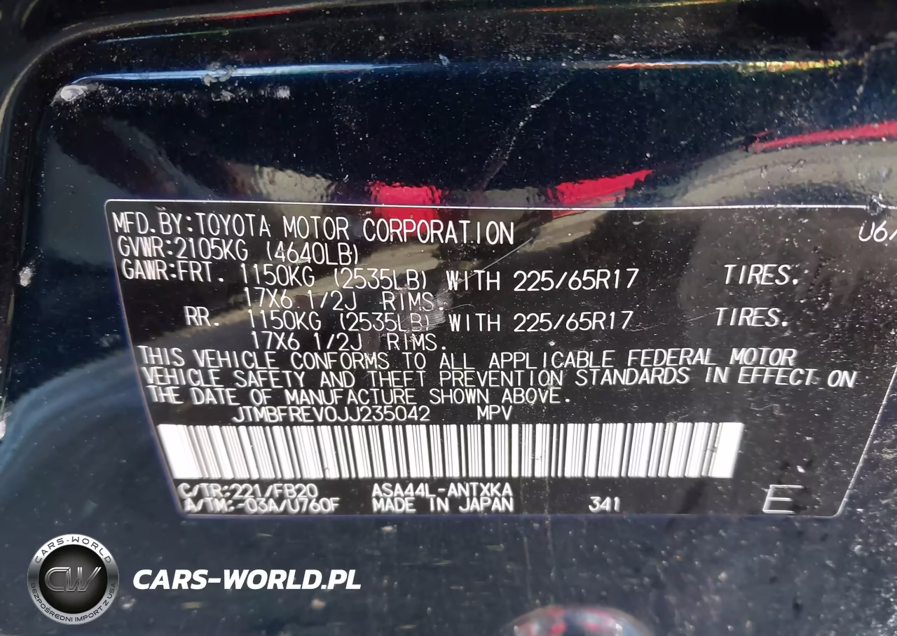 2018 Toyota Rav4 Le VIN:JTMBFREV0JJ235042 - 9
