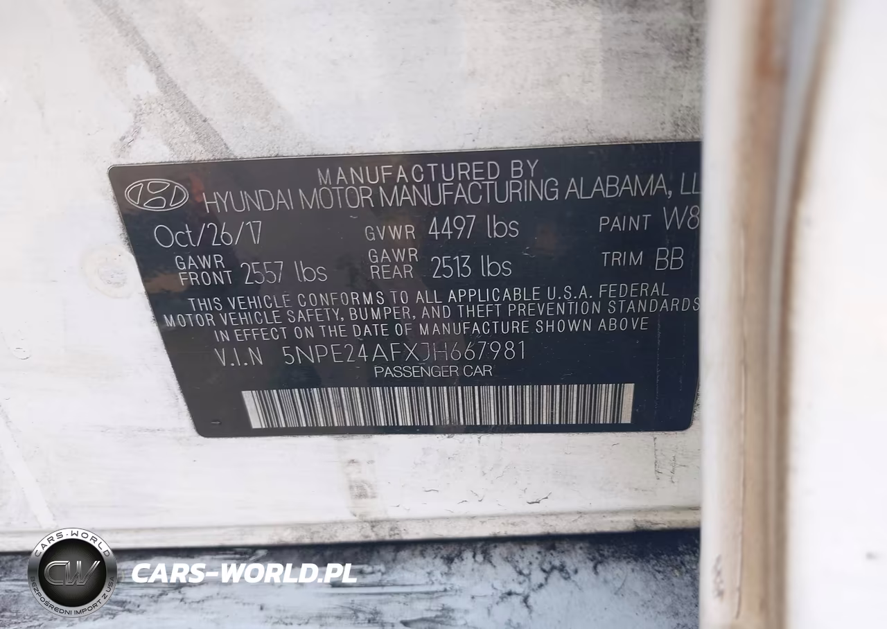2018 Hyundai Sonata Se VIN:5NPE24AFXJH667981 - 9