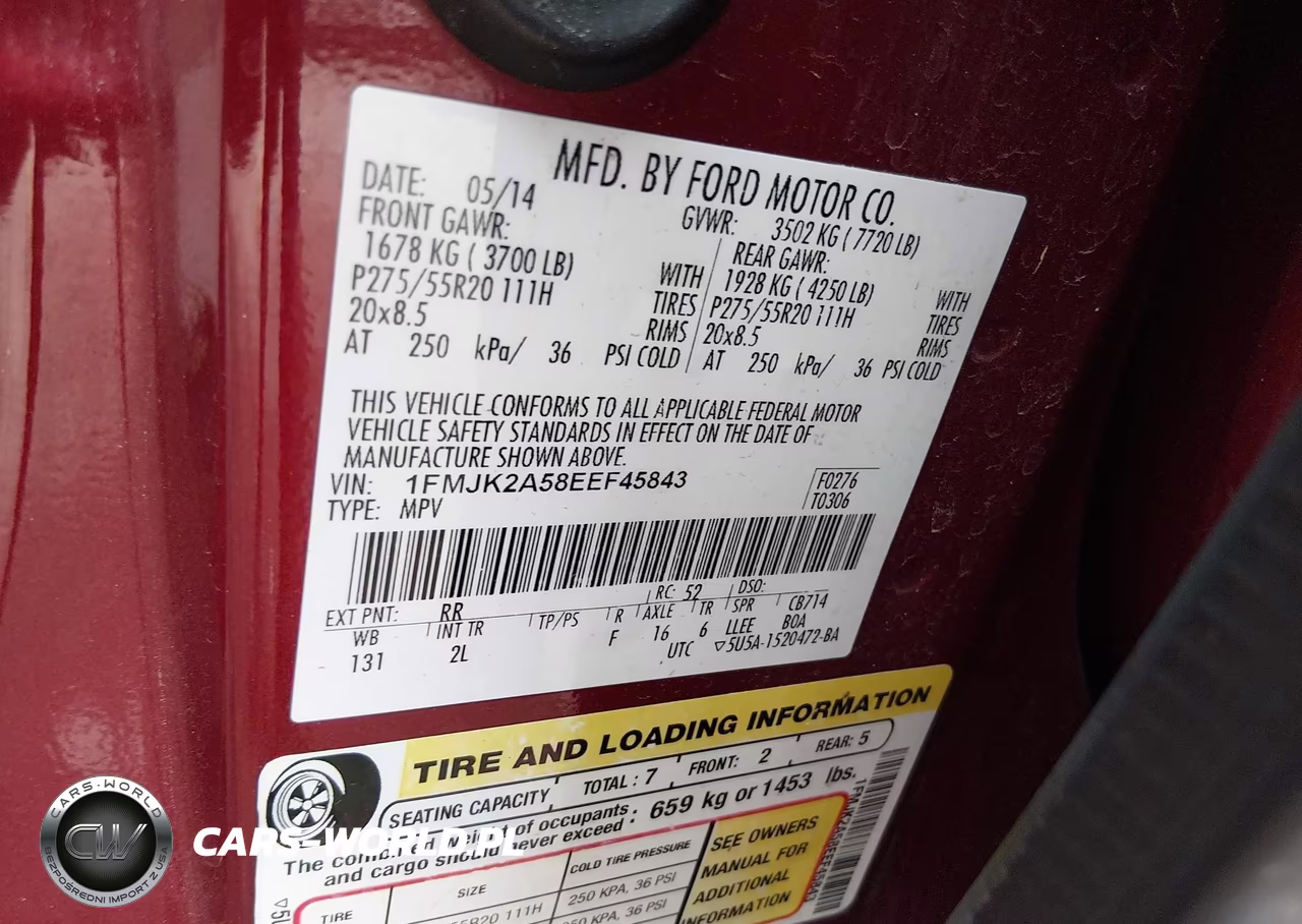 2014 Ford Expedition El Limited VIN:1FMJK2A58EEF45843 - 9
