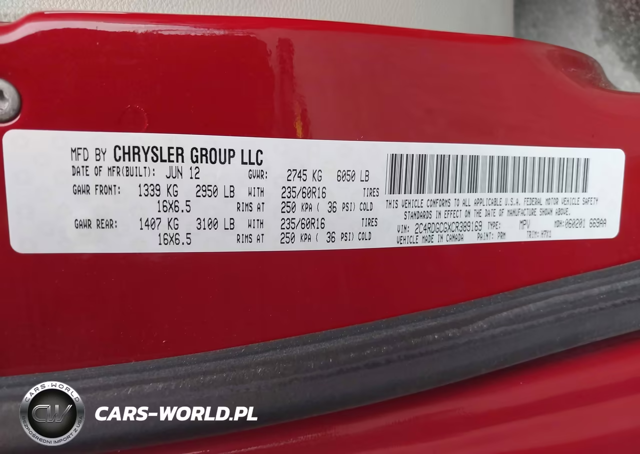 2012 Dodge Grand Caravan Sxt VIN:2C4RDGCGXCR389169 - 9