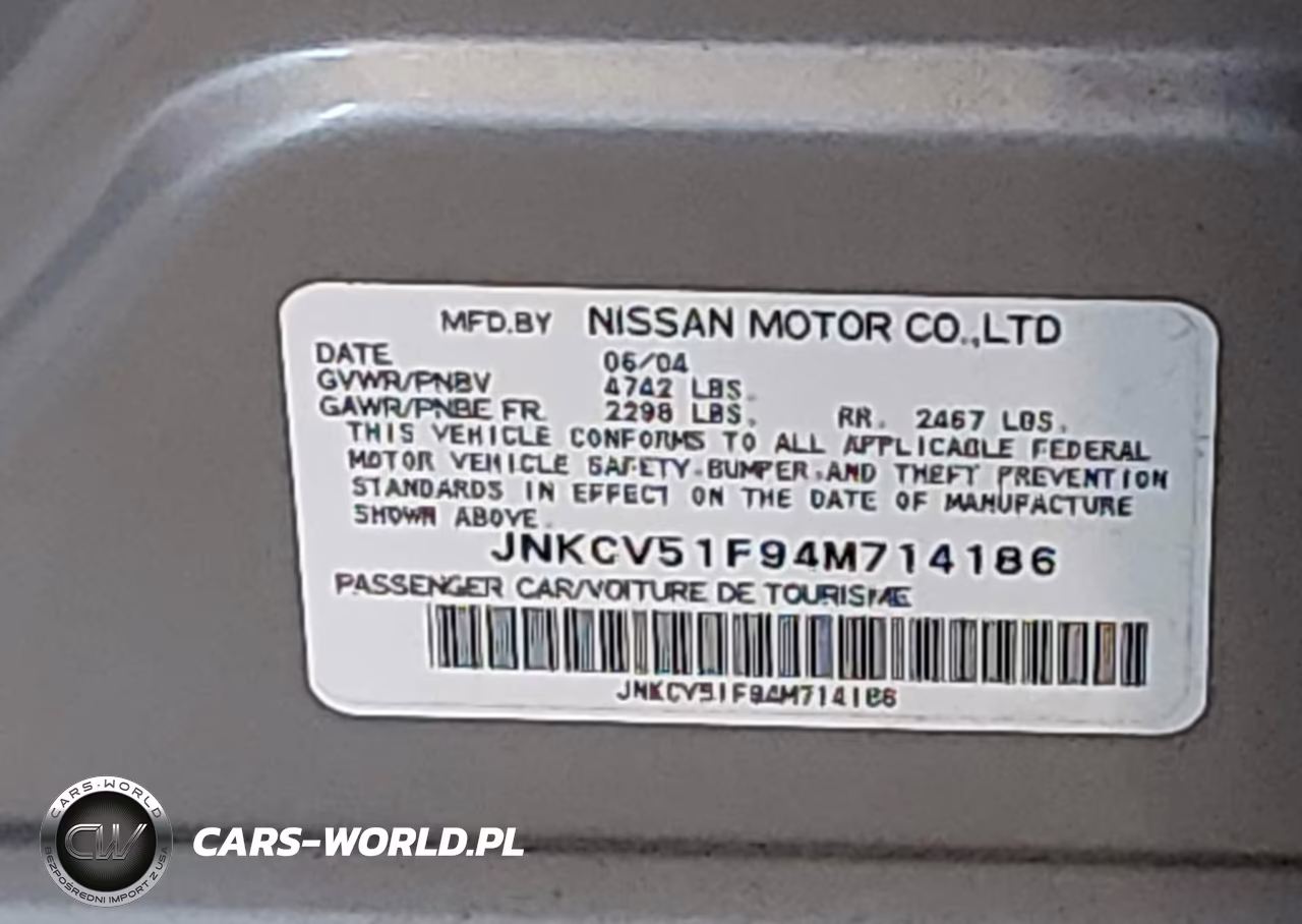 2004 Infiniti G35X VIN:JNKCV51F94M714186 - 9