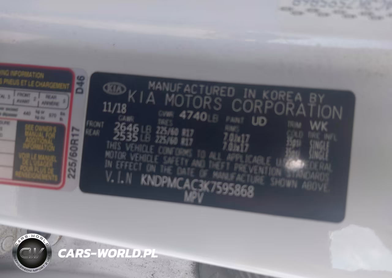 2019 Kia Sportage Lx VIN:KNDPMCAC3K7595868 - 9