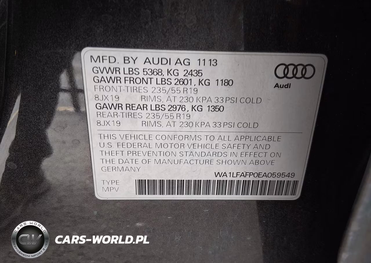 2014 Audi Q5 2.0T Premium VIN:WA1LFAFP0EA059549 - 9