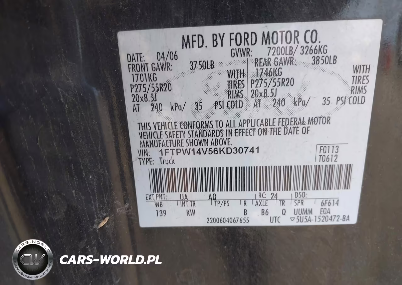 2006 Ford F-150 Fx4-Lariat-Xlt VIN:1FTPW14V56KD30741 - 9