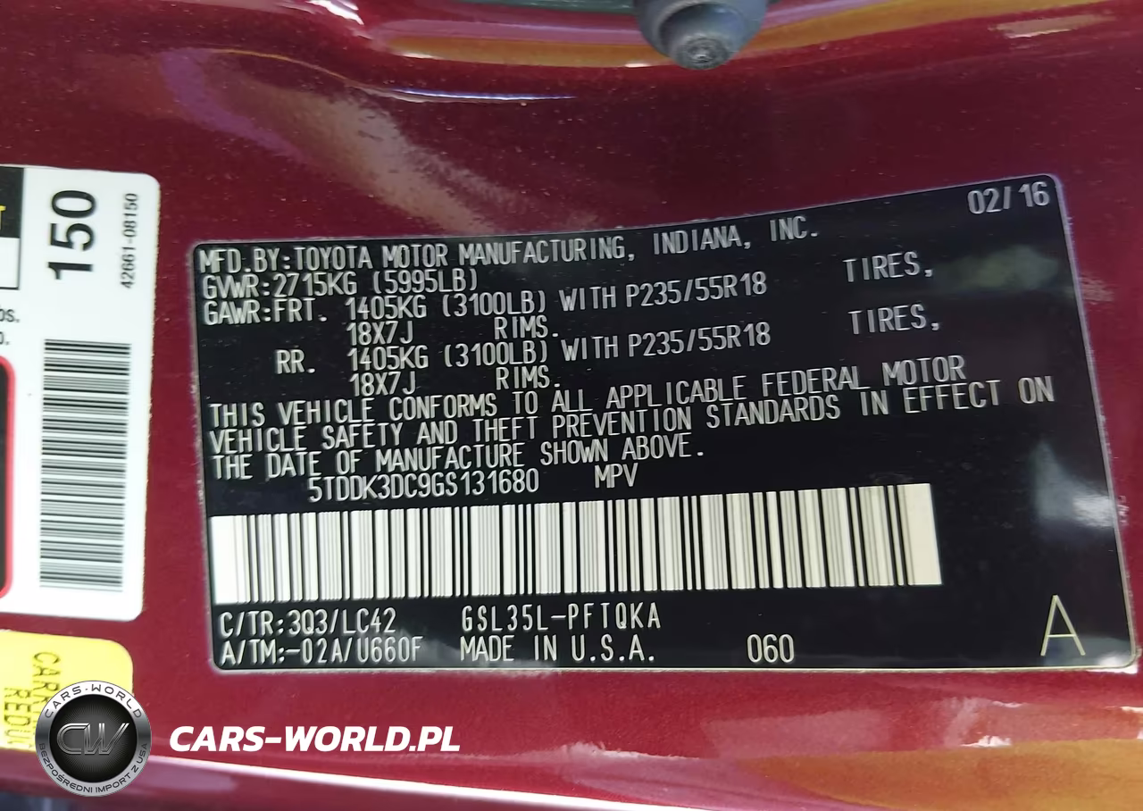 2016 Toyota Sienna Xle 7 Passenger VIN:5TDDK3DC9GS131680 - 9