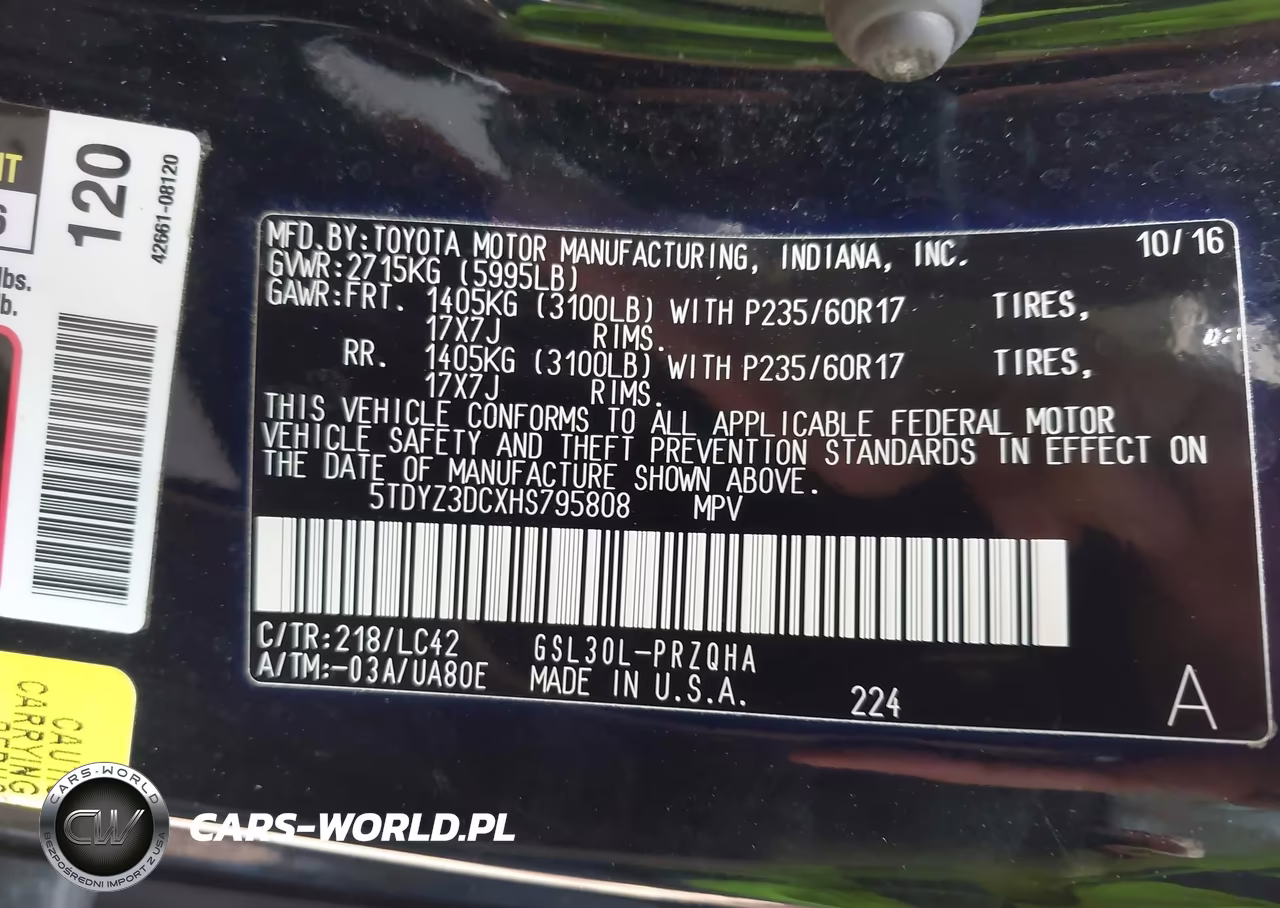 2017 Toyota Sienna Xle 8 Passenger VIN:5TDYZ3DCXHS795808 - 9