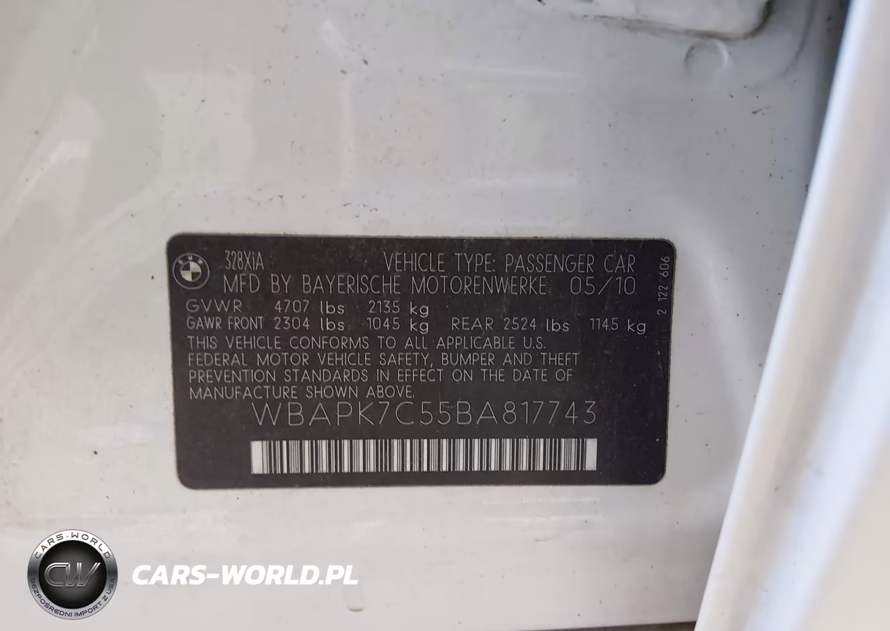 2011 BMW 328I xDrive VIN:WBAPK7C55BA817743 - 9