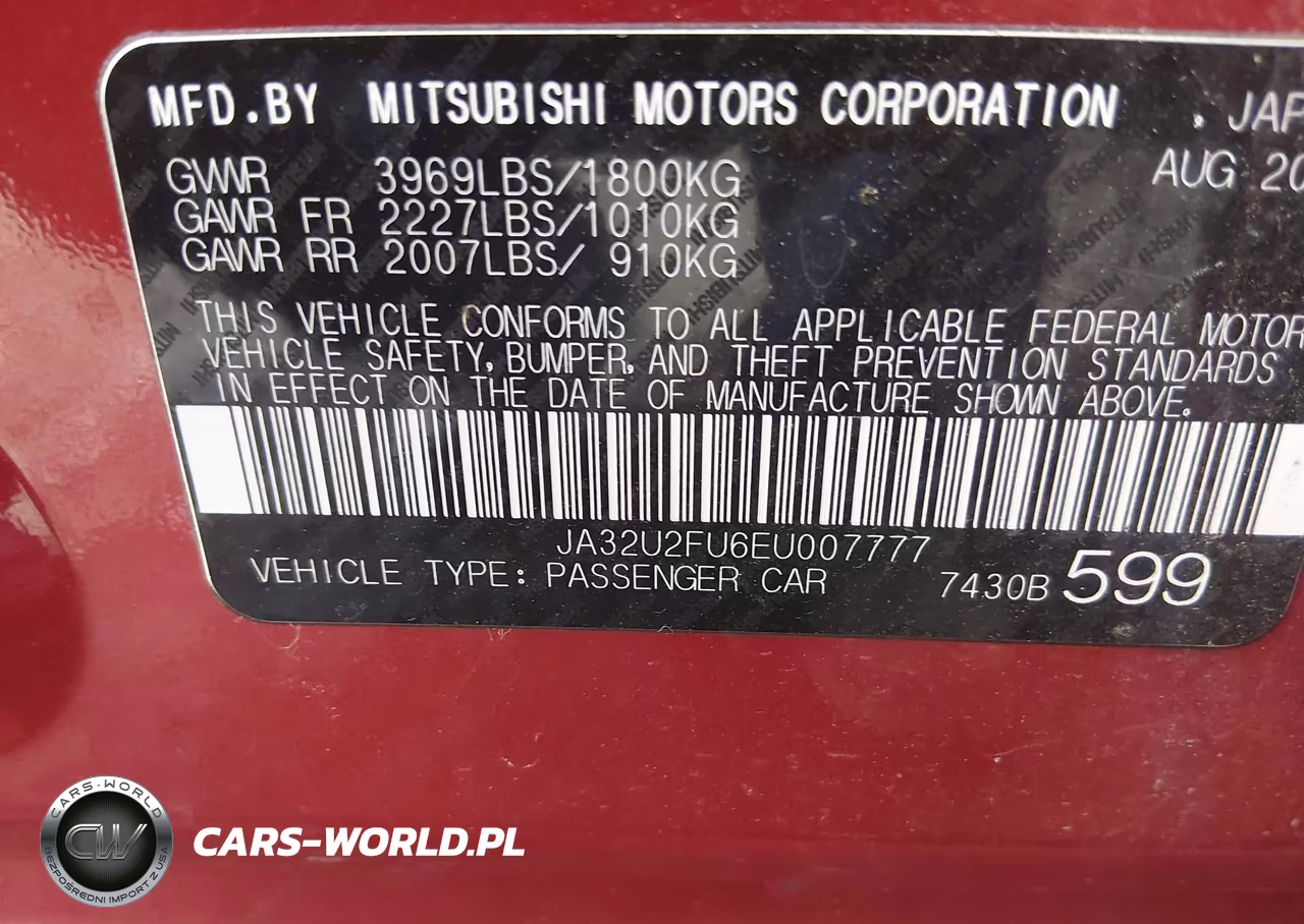 2014 Mitsubishi Lancer Es VIN:JA32U2FU6EU007777 - 9