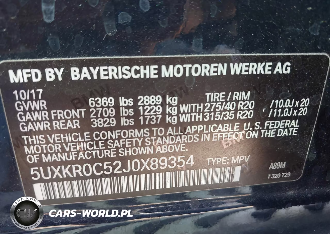 2018 BMW X5 xDrive35I VIN:5UXKR0C52J0X89354 - 9