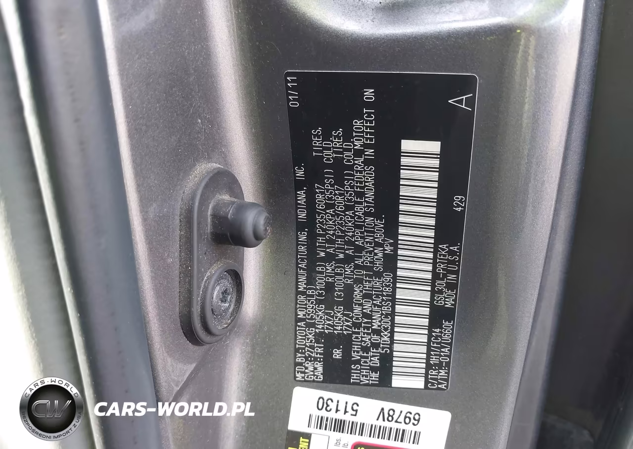 2011 Toyota Sienna Le V6 VIN:5TDKK3DC1BS118390 - 9