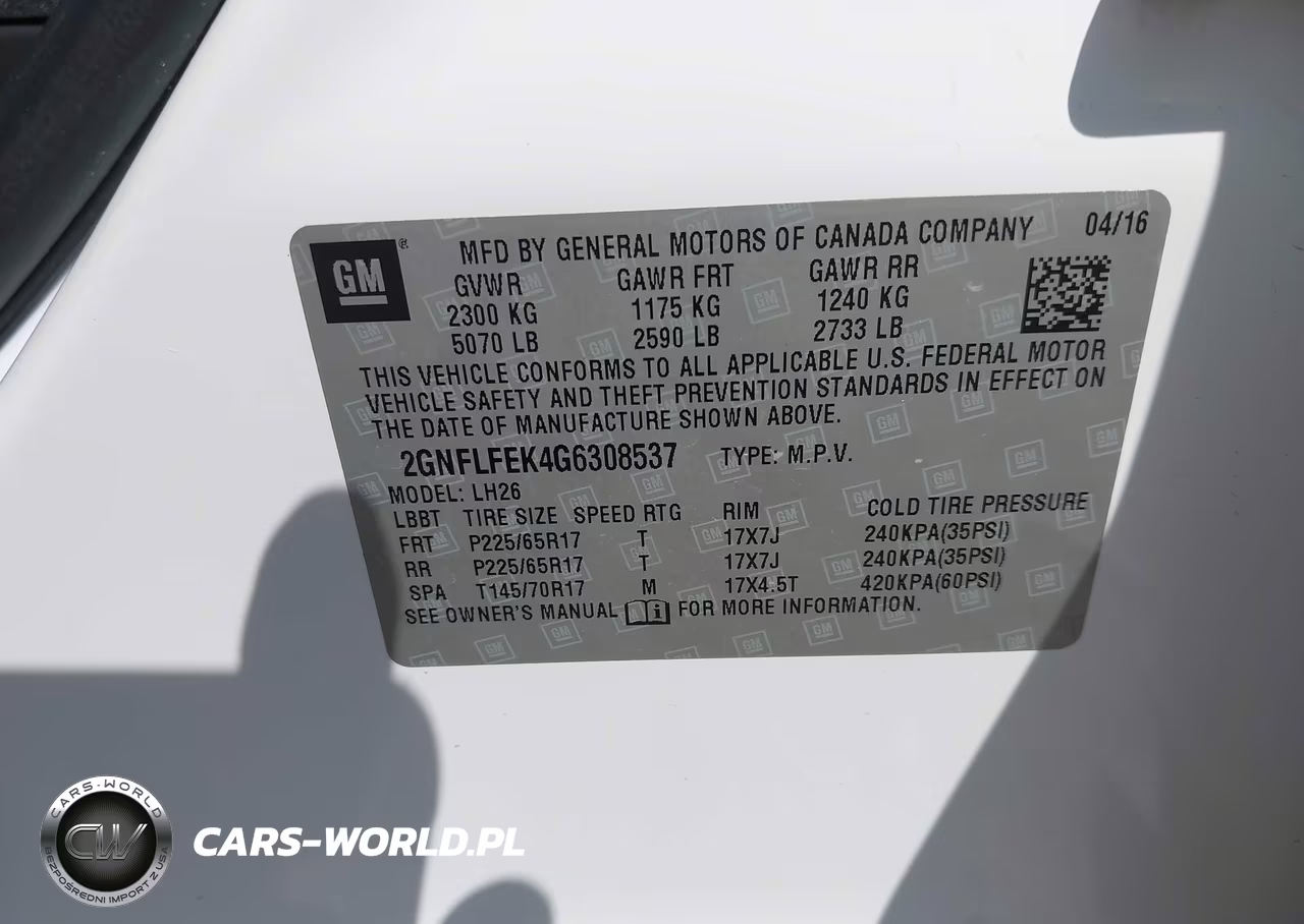 2016 Chevrolet Equinox Lt VIN:2GNFLFEK4G6308537 - 9