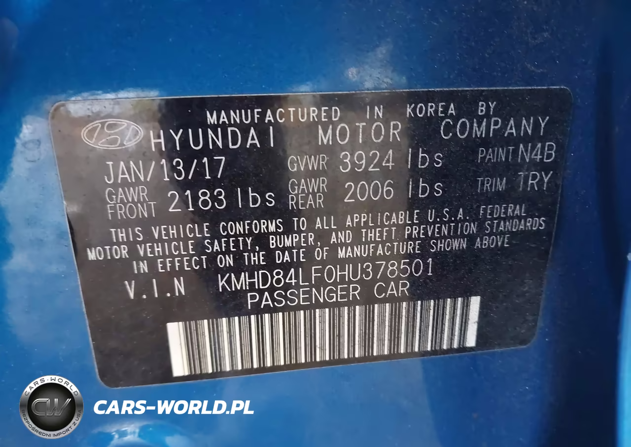 2017 Hyundai Elantra Value Edition VIN:KMHD84LF0HU378501 - 9
