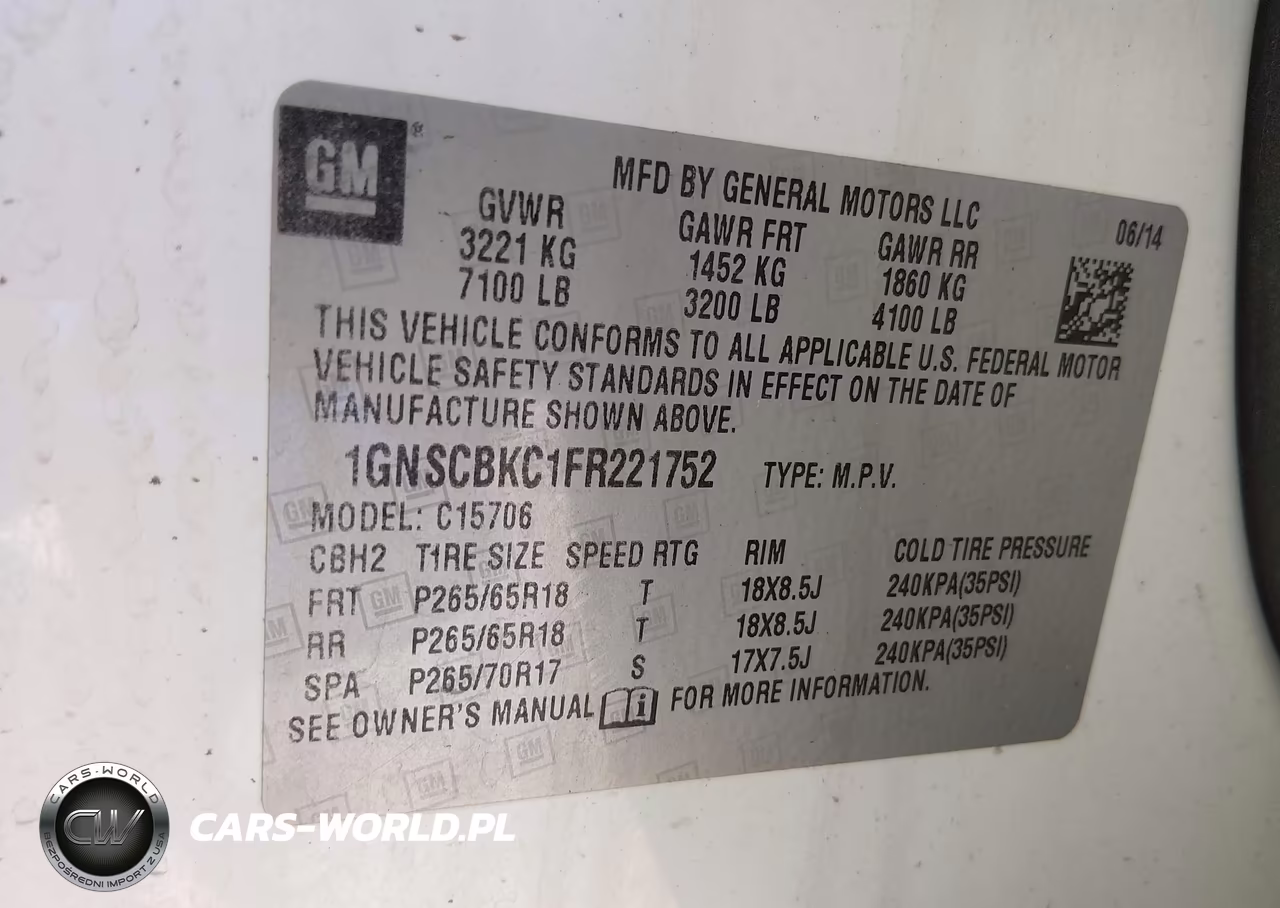 2015 Chevrolet Tahoe Lt VIN:1GNSCBKC1FR221752 - 9
