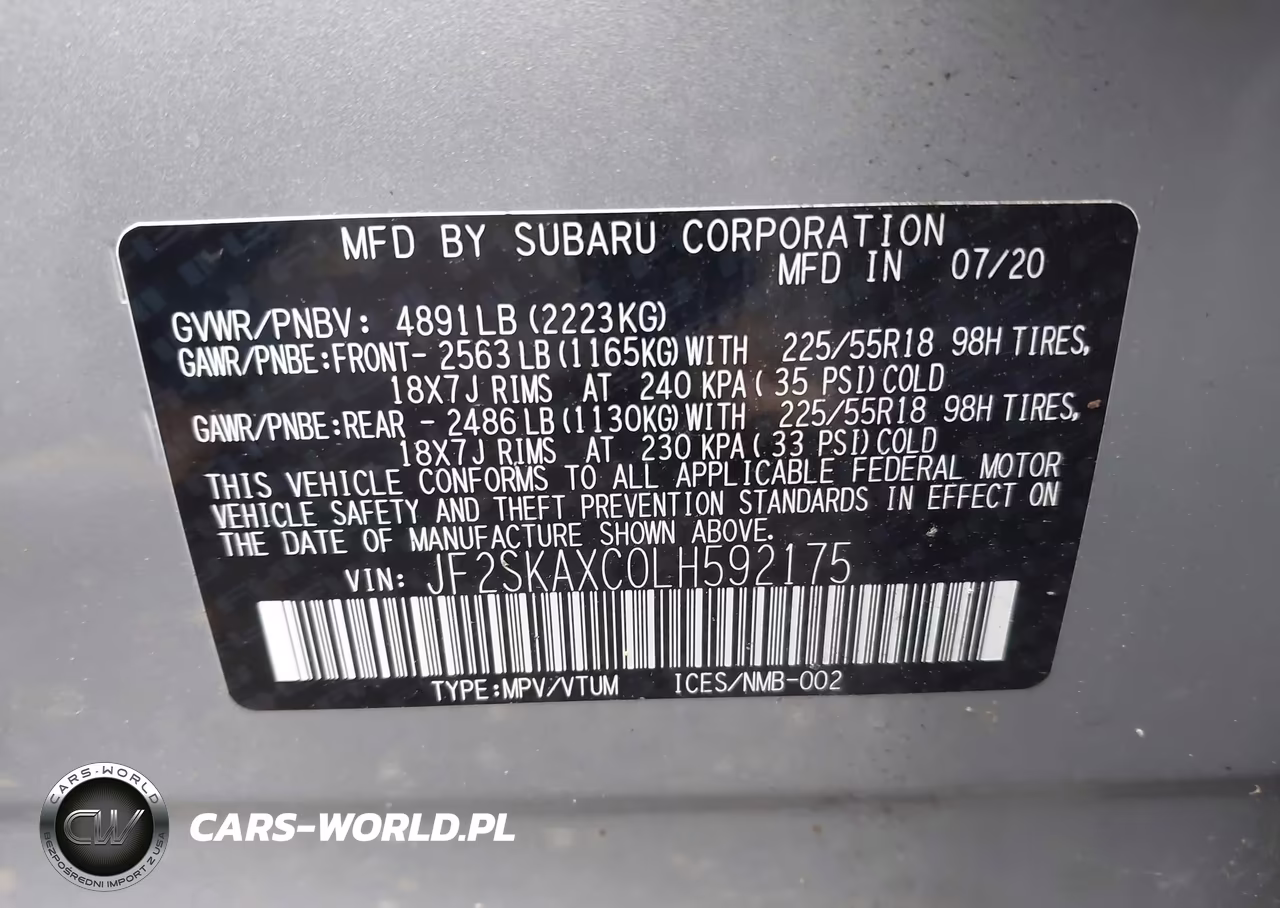 2020 Subaru Forester Touring VIN:JF2SKAXC0LH592175 - 9
